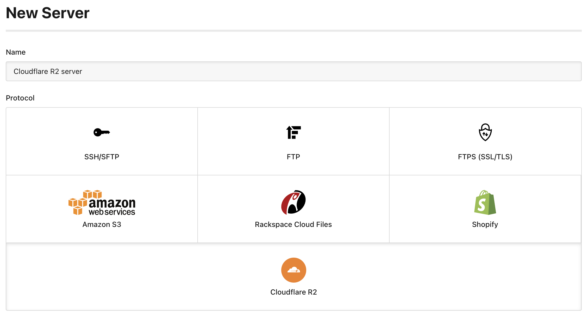 Select Server protocol R2 latest